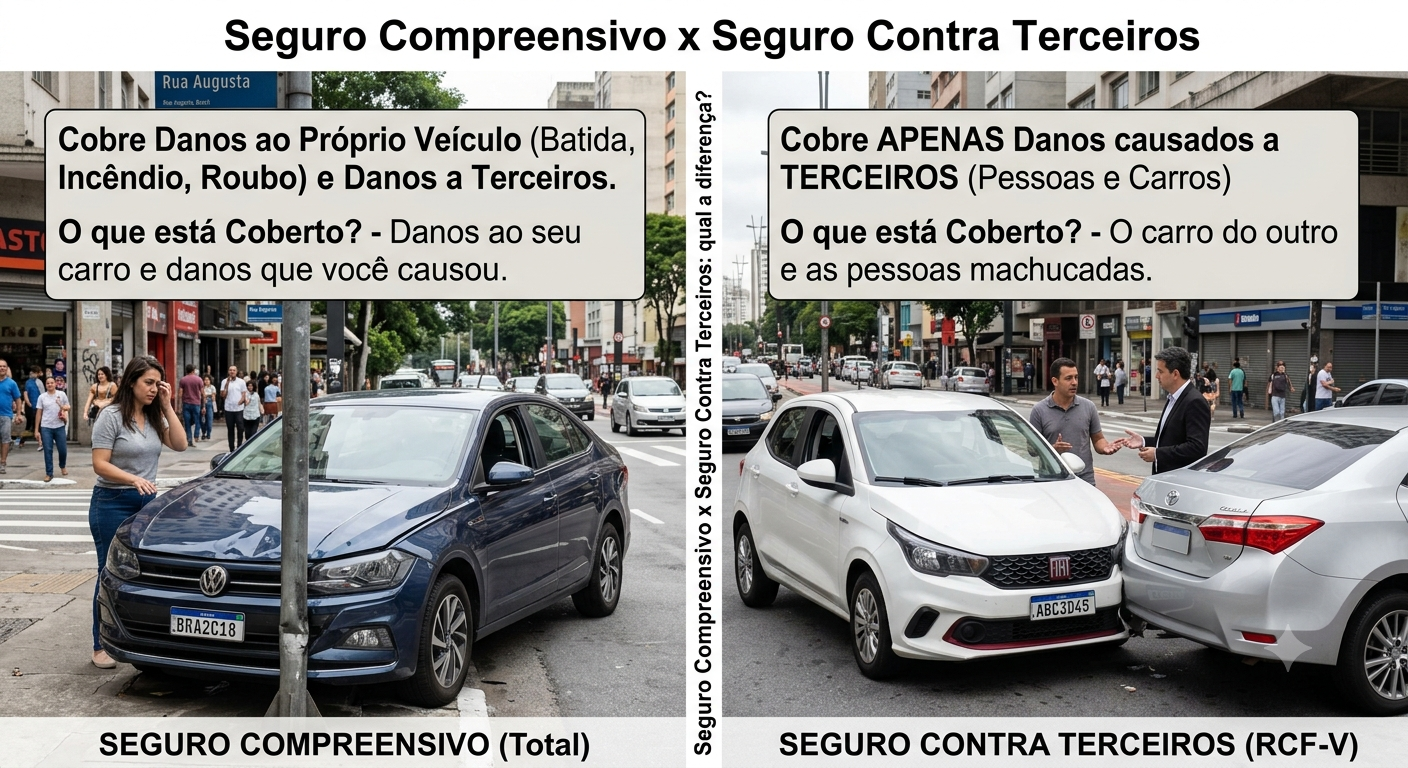 Seguro Compreensivo x Seguro Contra Terceiros: qual a diferença?